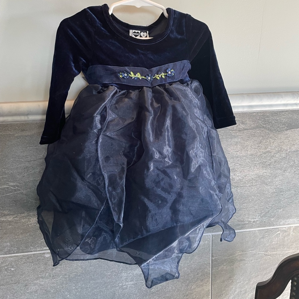 Bloomingdale’s Blue Velvet TuTu Dress 2T $128.00